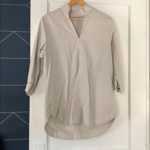 Claridge + King Cream 3/4 Length Sleeve Tunic